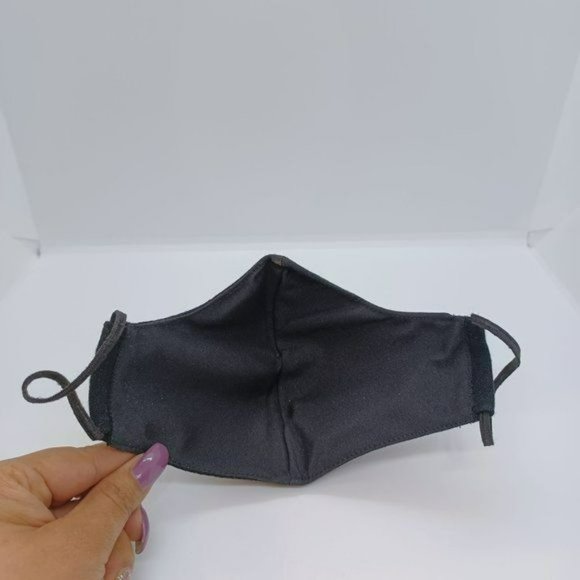 New Face cover ear loop black Mask Women's Embroidered handmade  bouquet flower - Picture 5 of 5